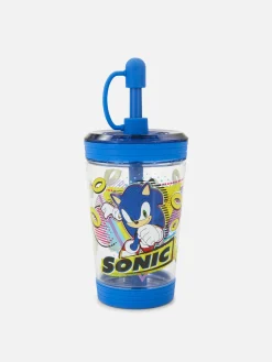 Copo Transparente/palhinha Sonic The Hedgehog
