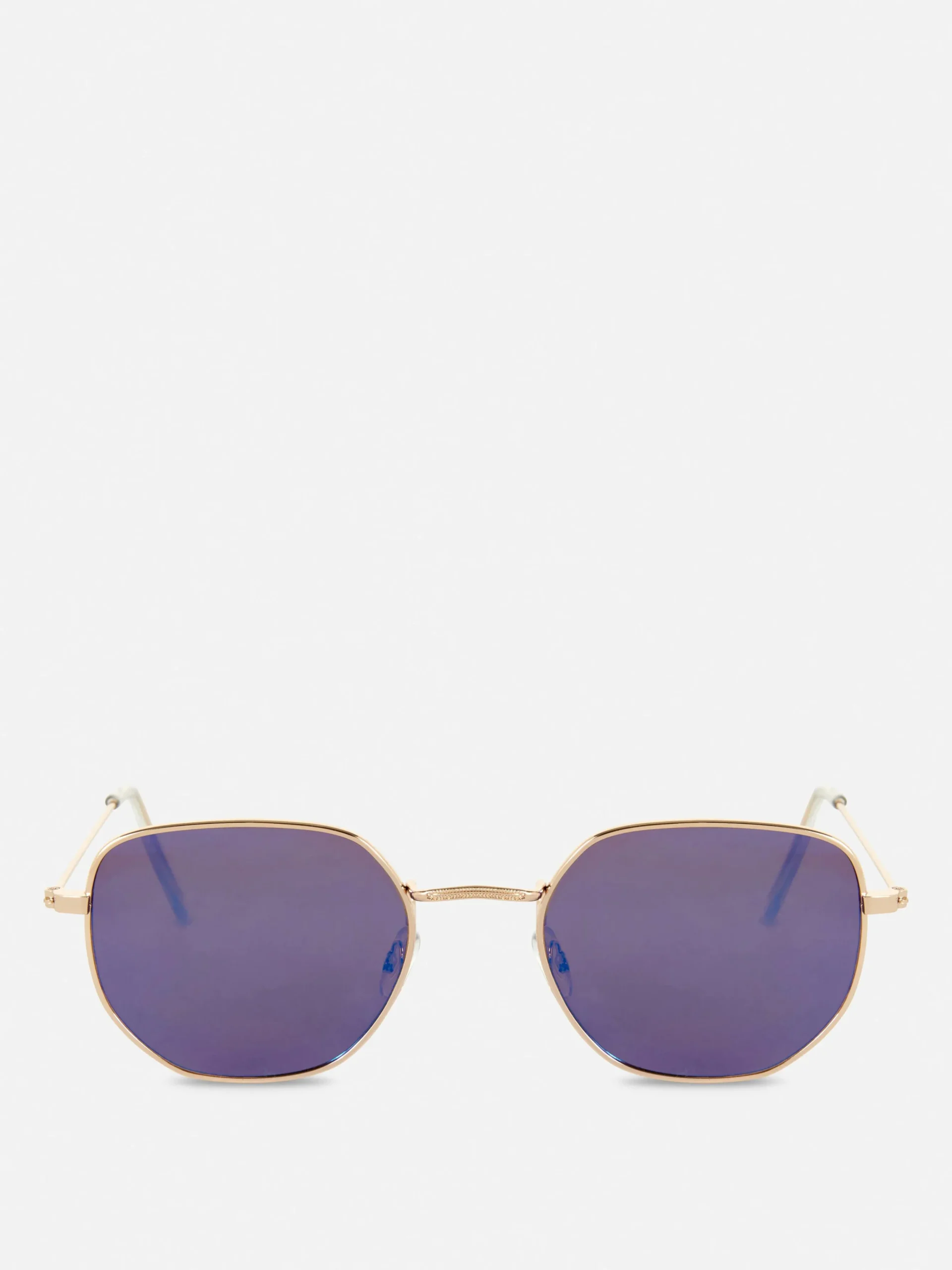 Óculos Sol Armação Metal Hexagonal