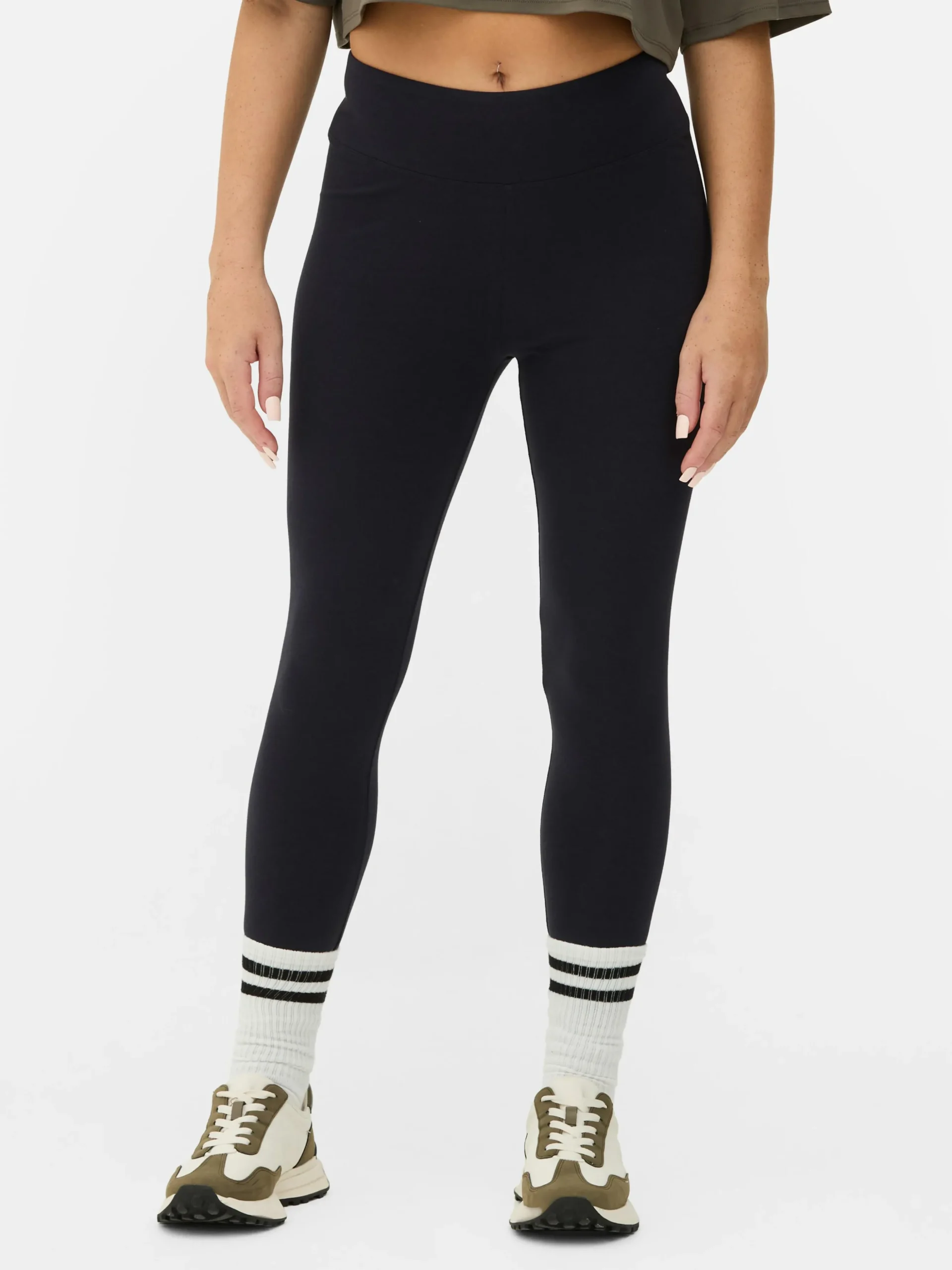 Leggings Malha Cintura Subida