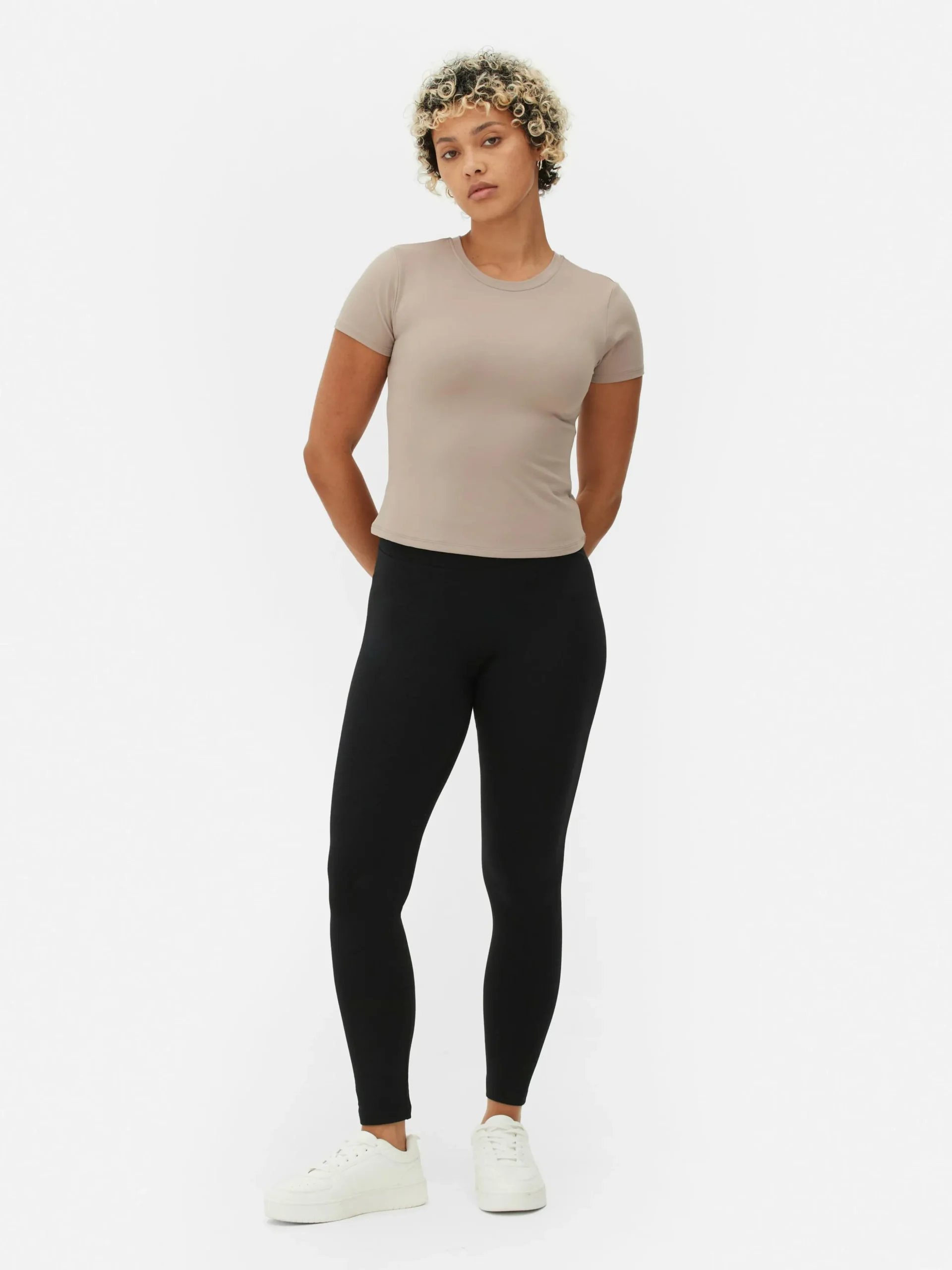 Leggings Malha Cintura Subida