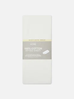 Lençol Ajustável De Solteiro Rico Em Algodão