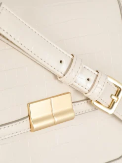 Mala Tiracolo Imitação Crocodilo