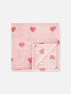 Manta Padrão Corações Toque Suave