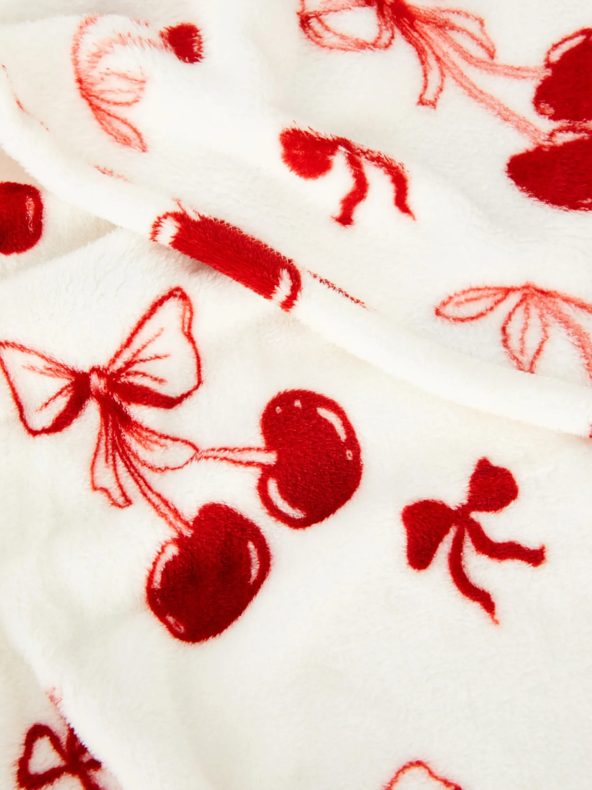 Manta Supersuave Padrão Cereja