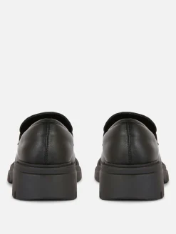 Mocassins Sola Grossa Imitação Pele