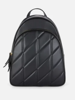 Mochila Acolchoada Imitação Pele