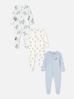Pack 3 Babygrows Disney Mickey Mouse & Friends