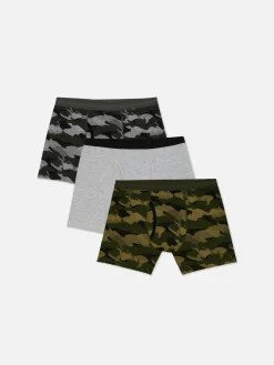 Pack 3 Boxers Ricos Em Algodão Camuflagem