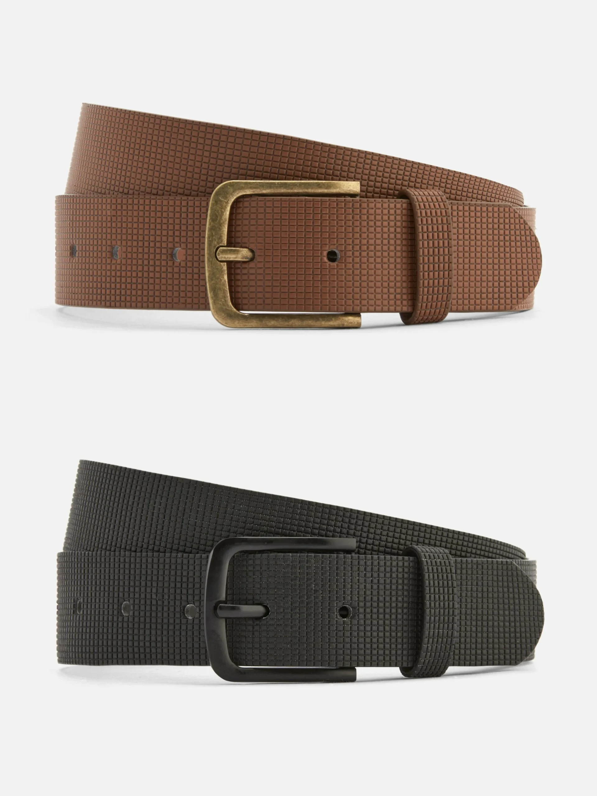 Pack 2 Cintos Texturados Imitação Pele