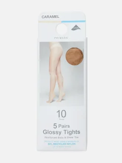 Pack 5 Collants Brilhantes 10 Denier