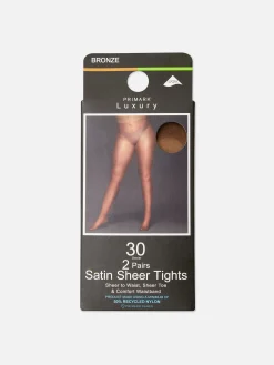 Pack 2 Collants Transparentes Acetinados 30 Denier