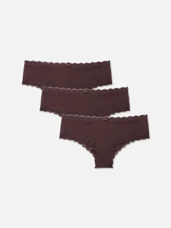 Pack 3 Cuecas Hipster Microfibra Rebordo Renda