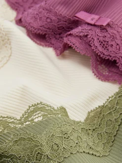 Pack 3 Cuecas Hipster Microfibra Rebordo Renda