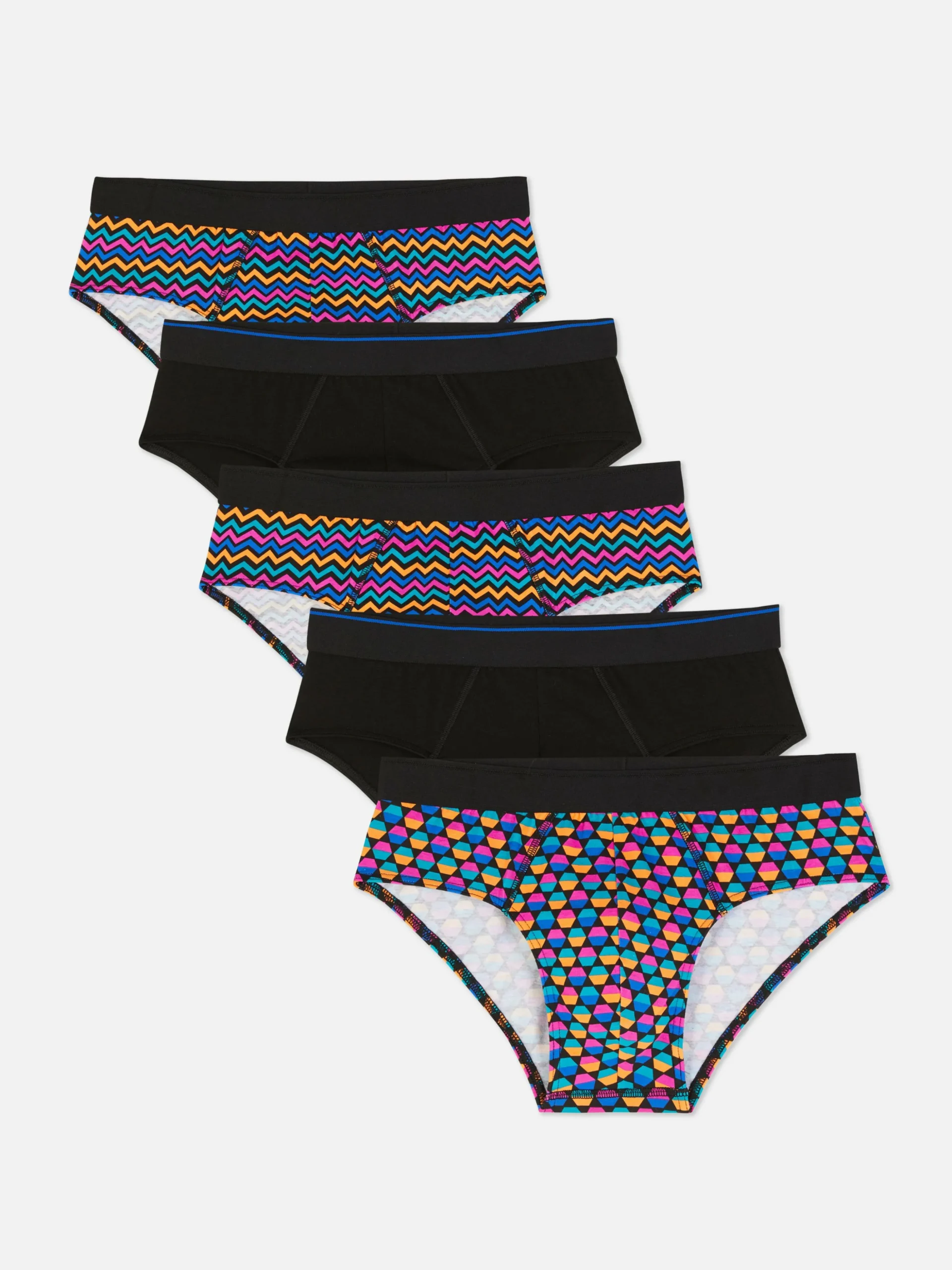 Pack 5 Cuecas Padrão Geométrico Sortidas