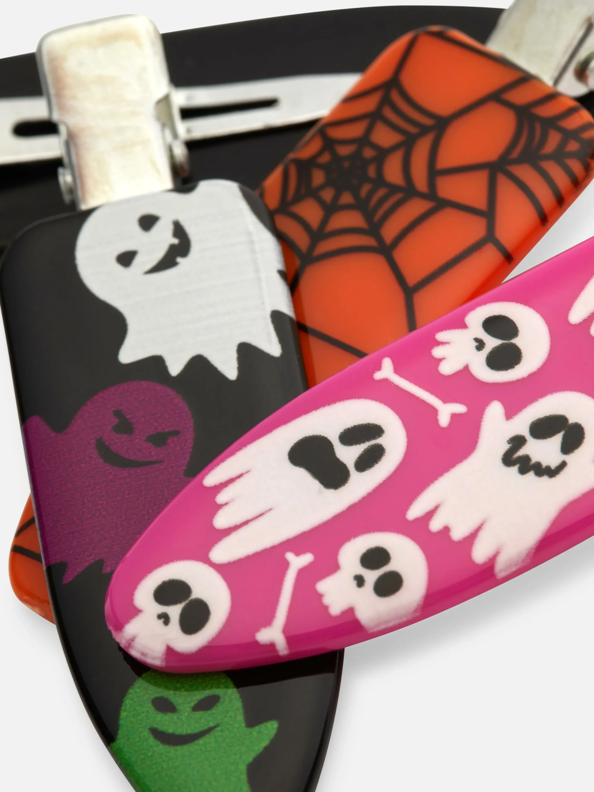 Pack 4 Molas Cabelo S/ Marcas Halloween PS...