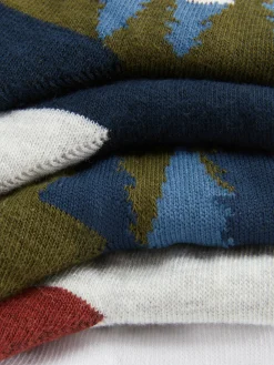 Pack 5 Pares Meias Cano Médio Gráficas Paisagem