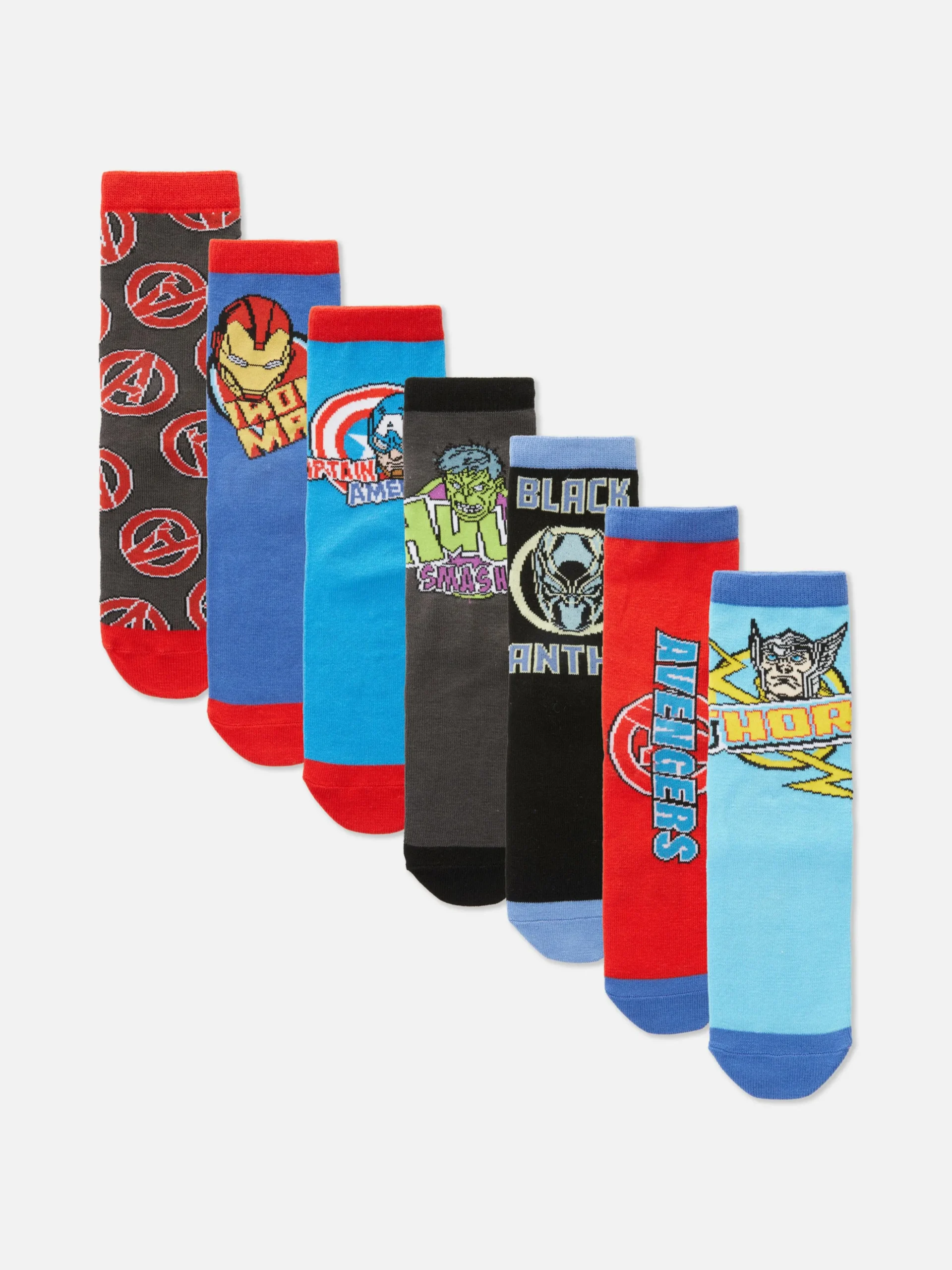 Pack 7 Pares Meias Marvel Vingadores