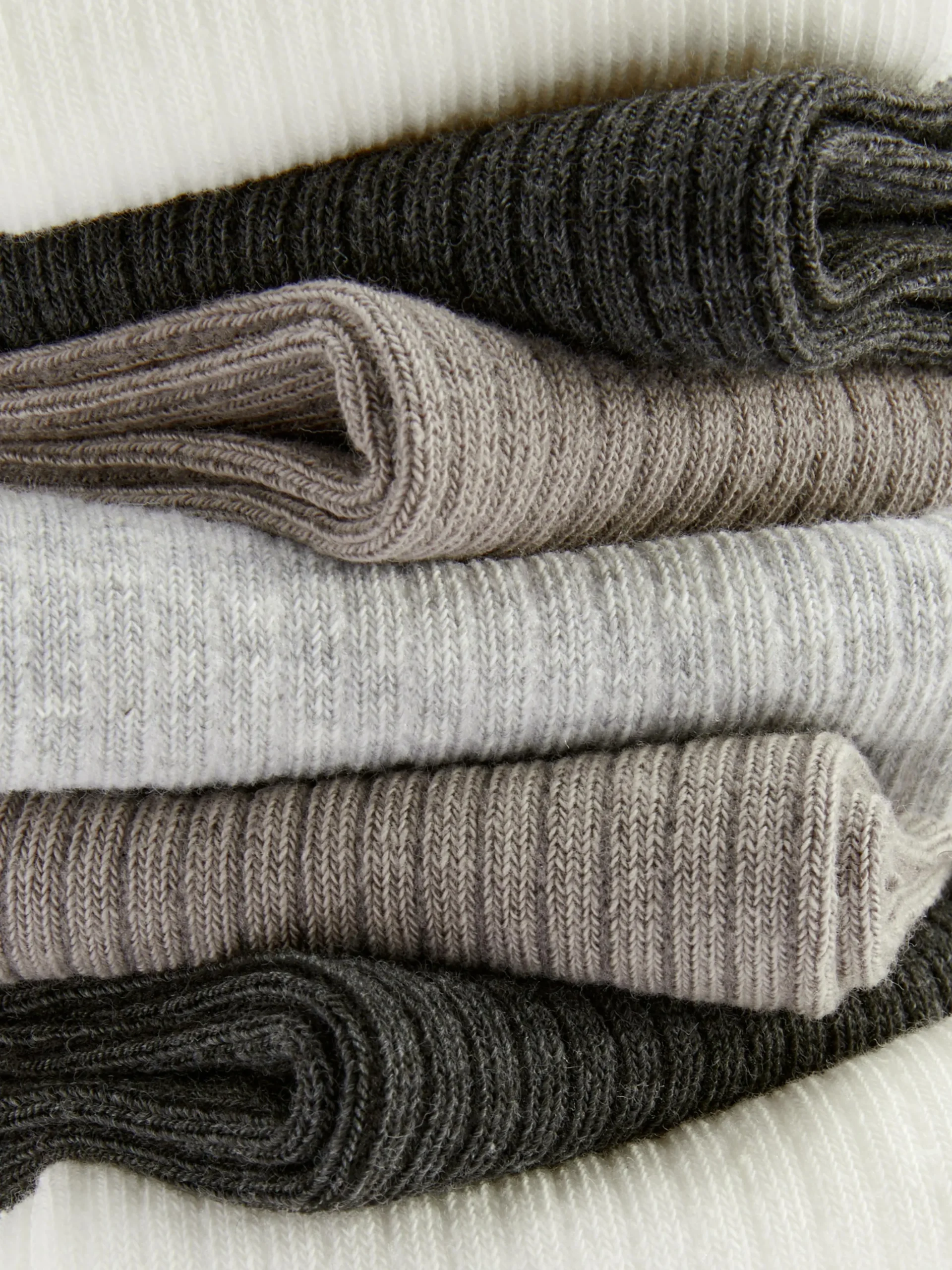 Pack 7 Pares Meias Ténis Caneladas Tonais