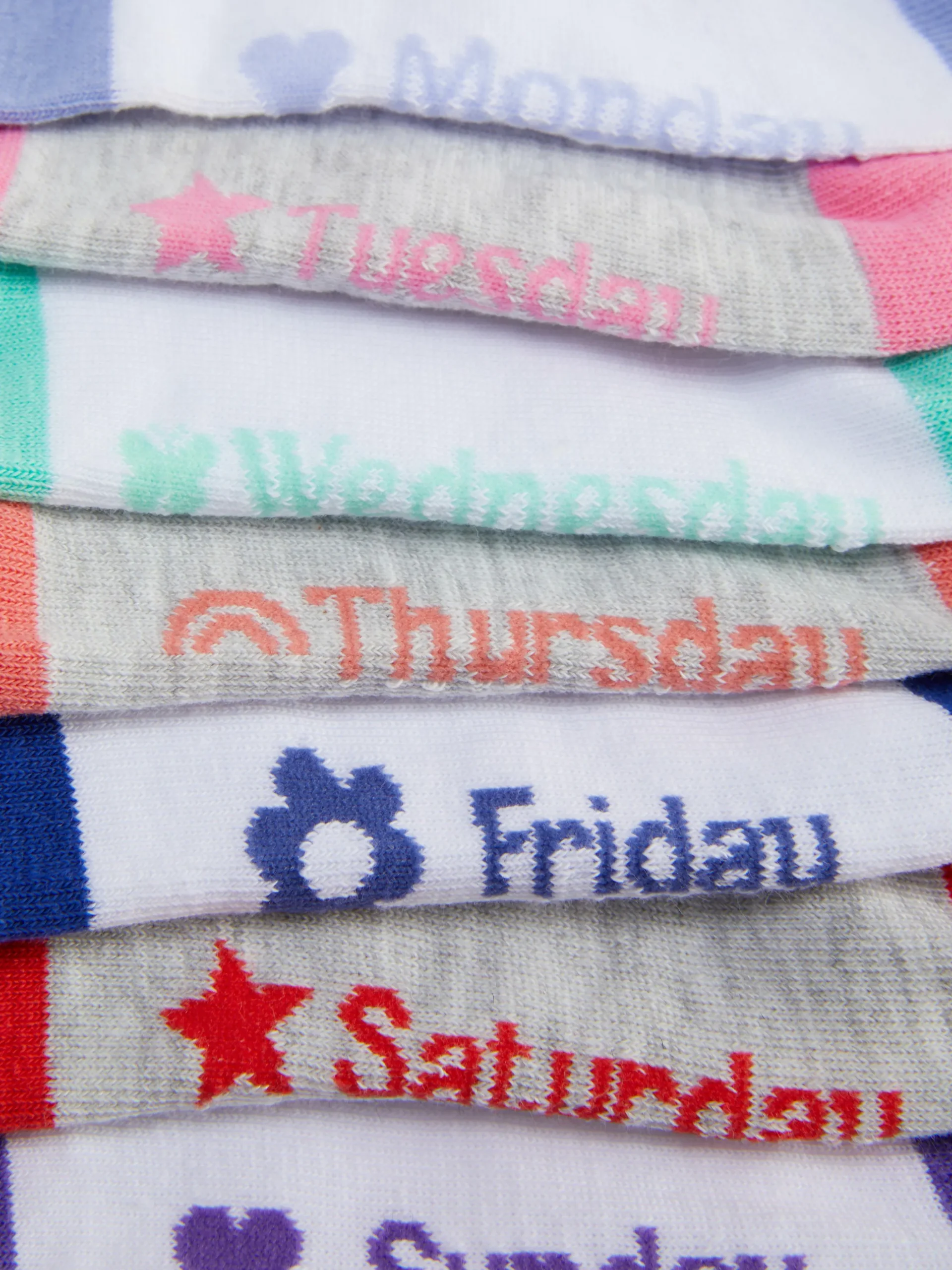 Pack 7 Pares Soquetes Dias Da Semana