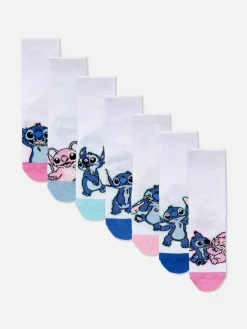 Pack 7 Pares Soquetes Disney Stitch & Angel