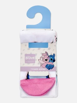 Pack 7 Pares Soquetes Disney Stitch & Angel