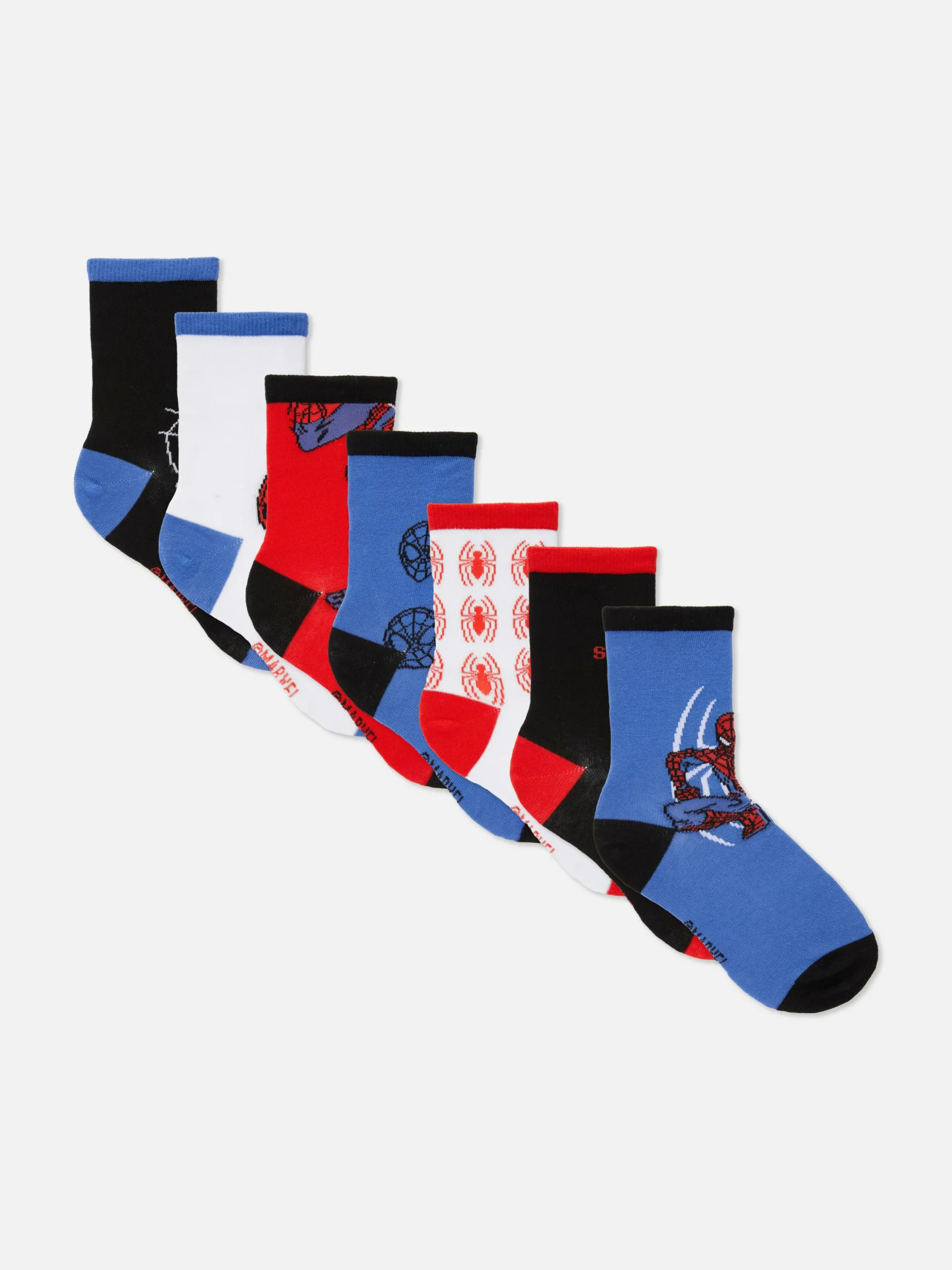 Pack 7 Pares Soquetes Marvel Homem-Aranha