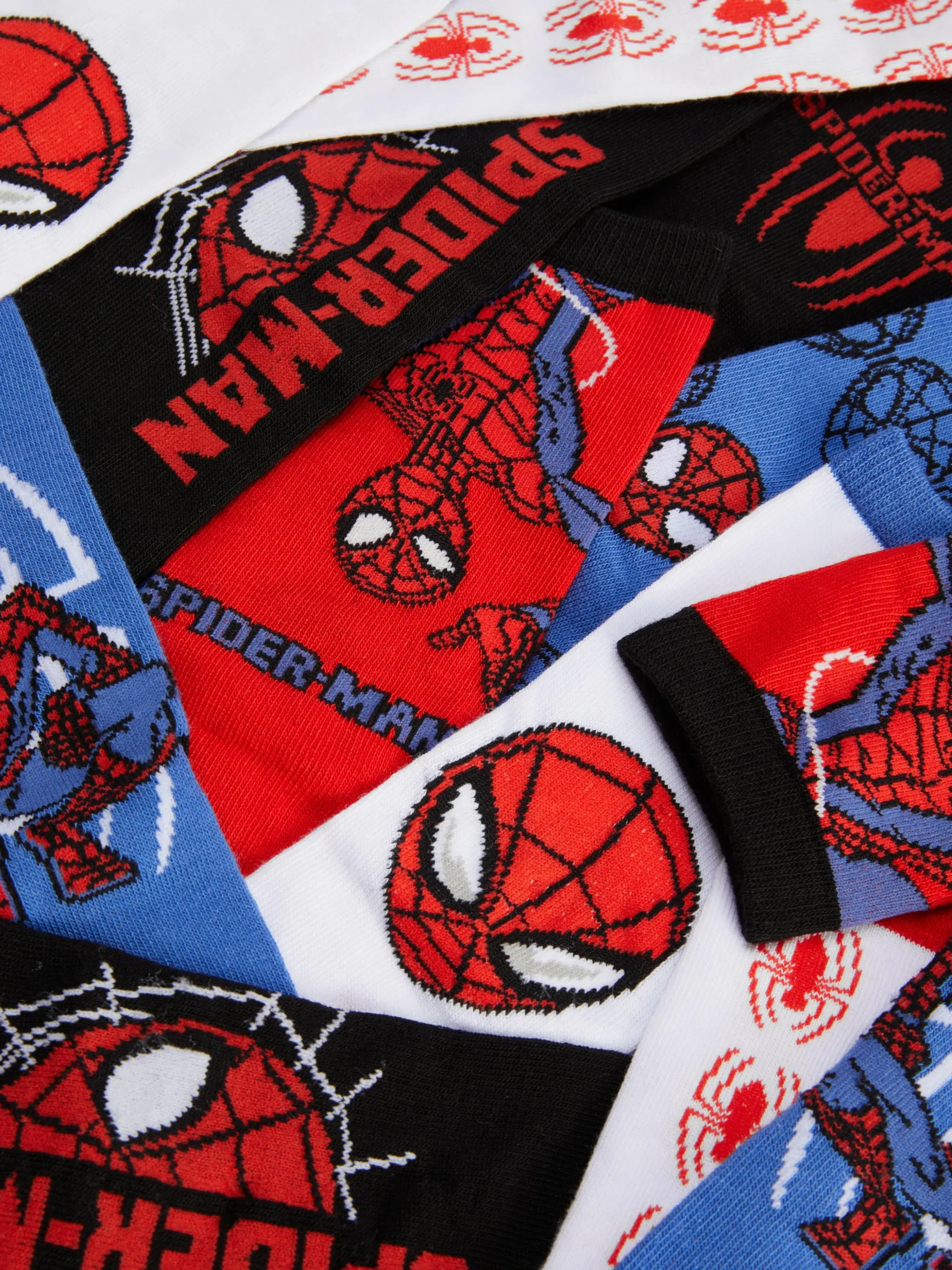 Pack 7 Pares Soquetes Marvel Homem-Aranha