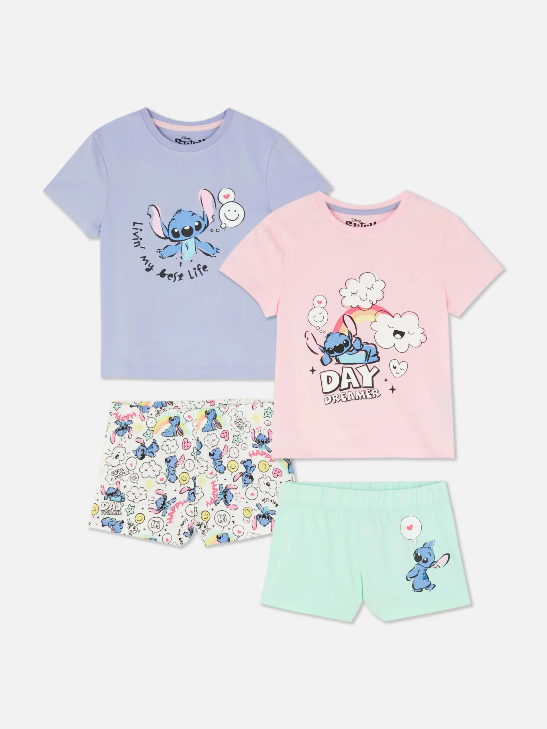 Pack 2 Pijamas Calções Disney Lilo & Stitch
