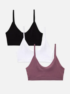 Pack 3 Sutiãs Bralette Alças Curtos S/ Costuras