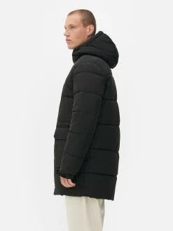 Parka Acolchoada Com Capuz