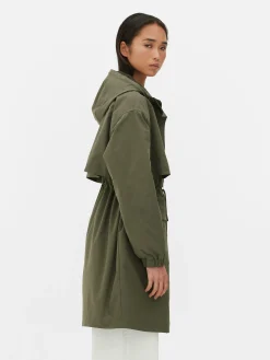 Parka Impermeável Com Cordão