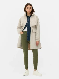 Parka Impermeável Com Cordão