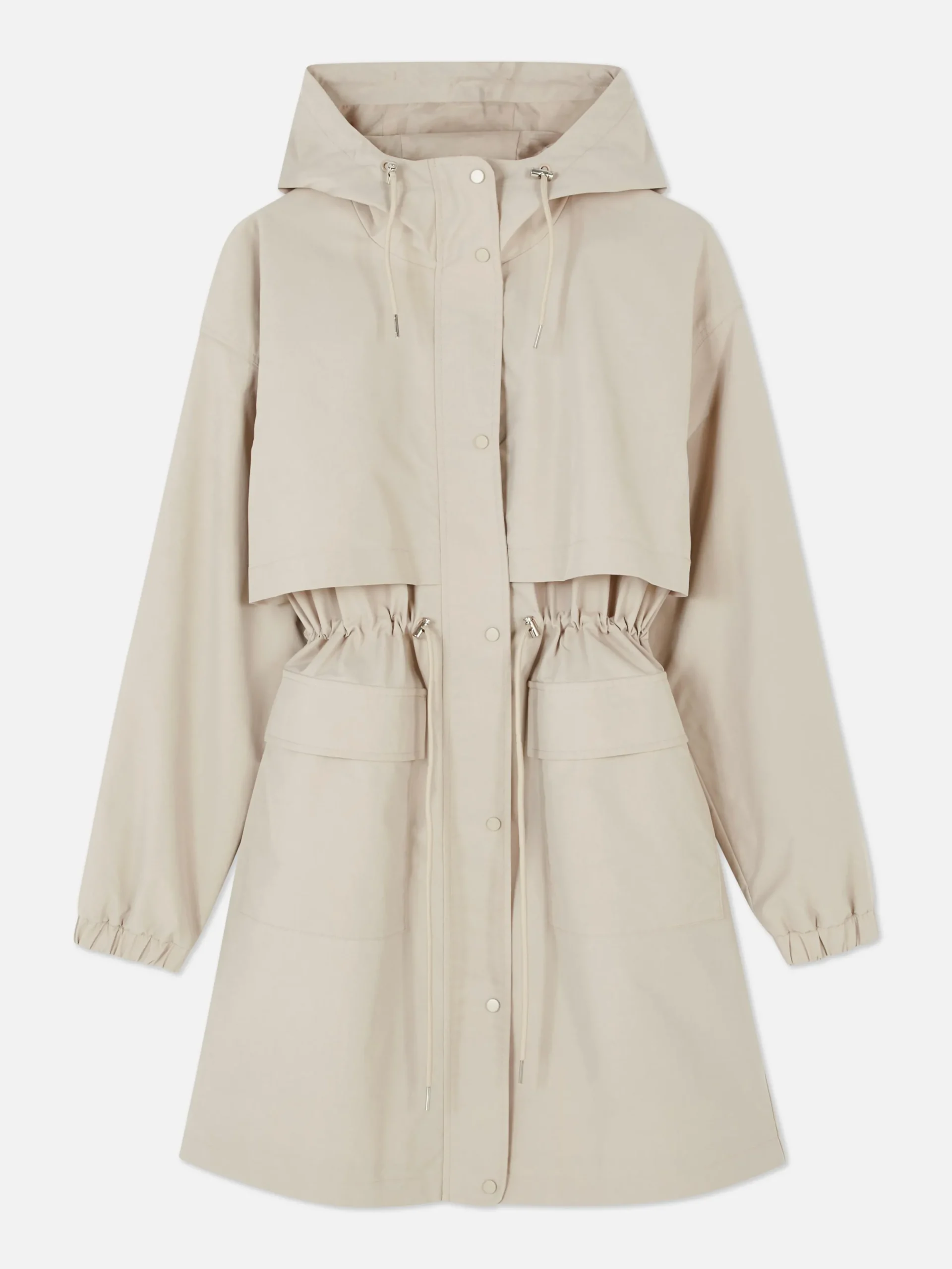Parka Impermeável Com Cordão
