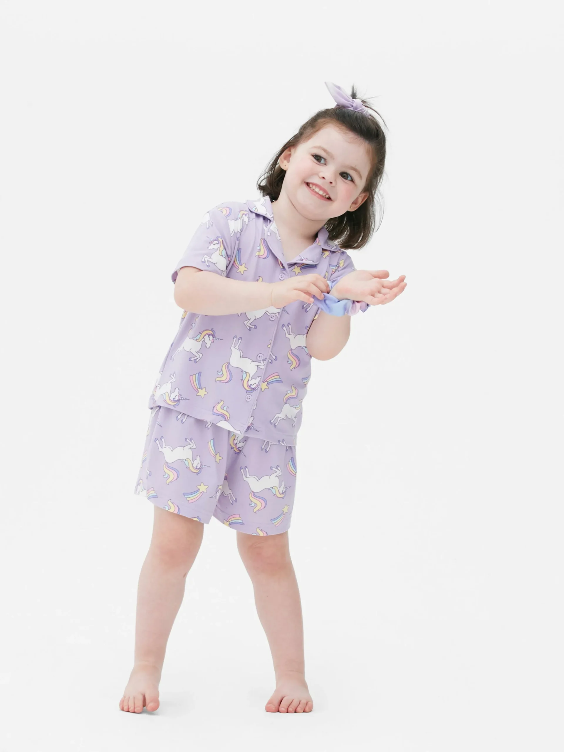 Pijama Camisa/calções Unicórnio