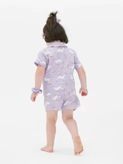 Pijama Camisa/calções Unicórnio