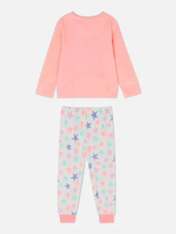 Pijama Manga Comprida Veludo Arco-íris