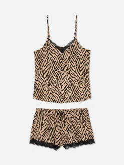 Pijama Top Alças Finas/calções