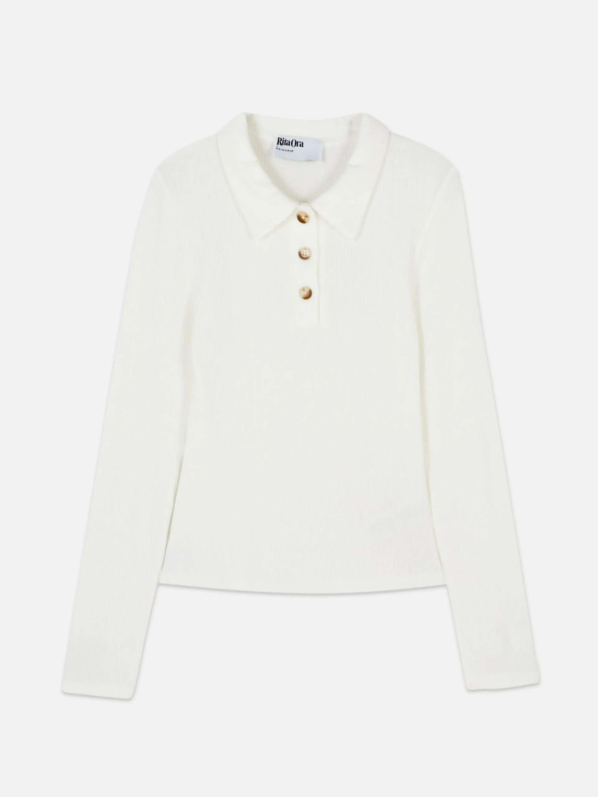 Polo Canelado Manga Comprida Rita Ora