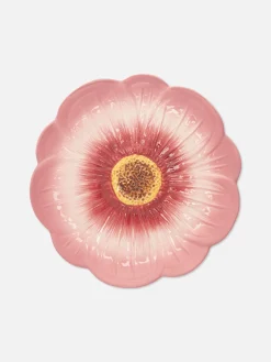 Prato Pão Texturado Padrão Floral