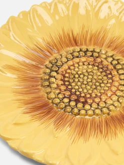 Prato Pão Texturado Padrão Floral