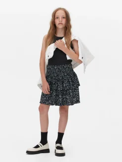 Saia Camadas Padrão Floral