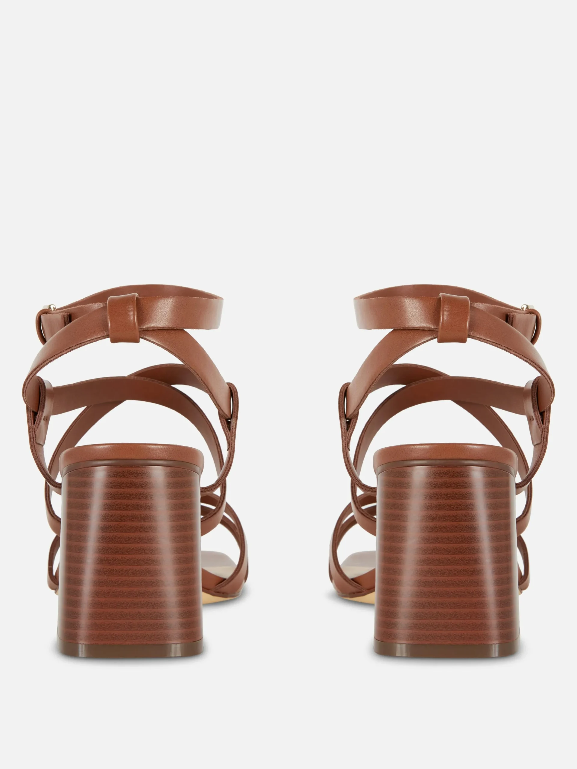 Sandálias Tacão Tiras Cruzadas