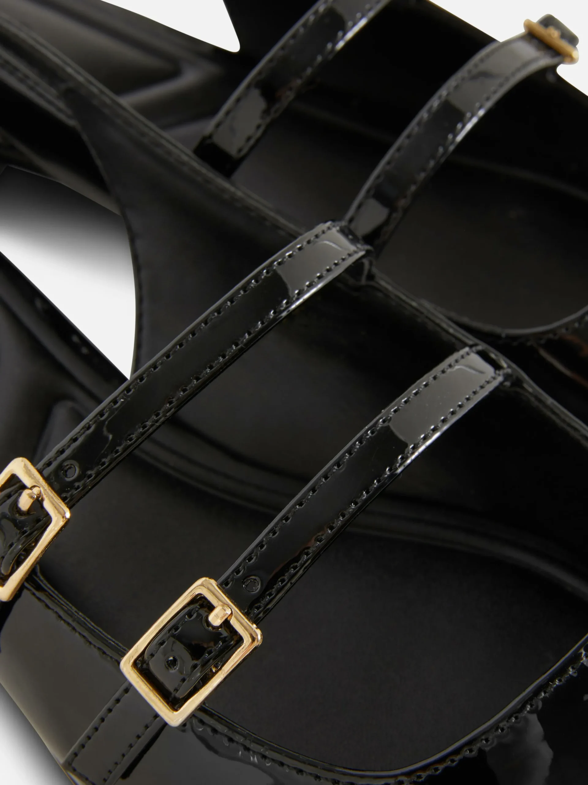 Sapatos Mary Jane Fecho Atrás Tiras Duplas