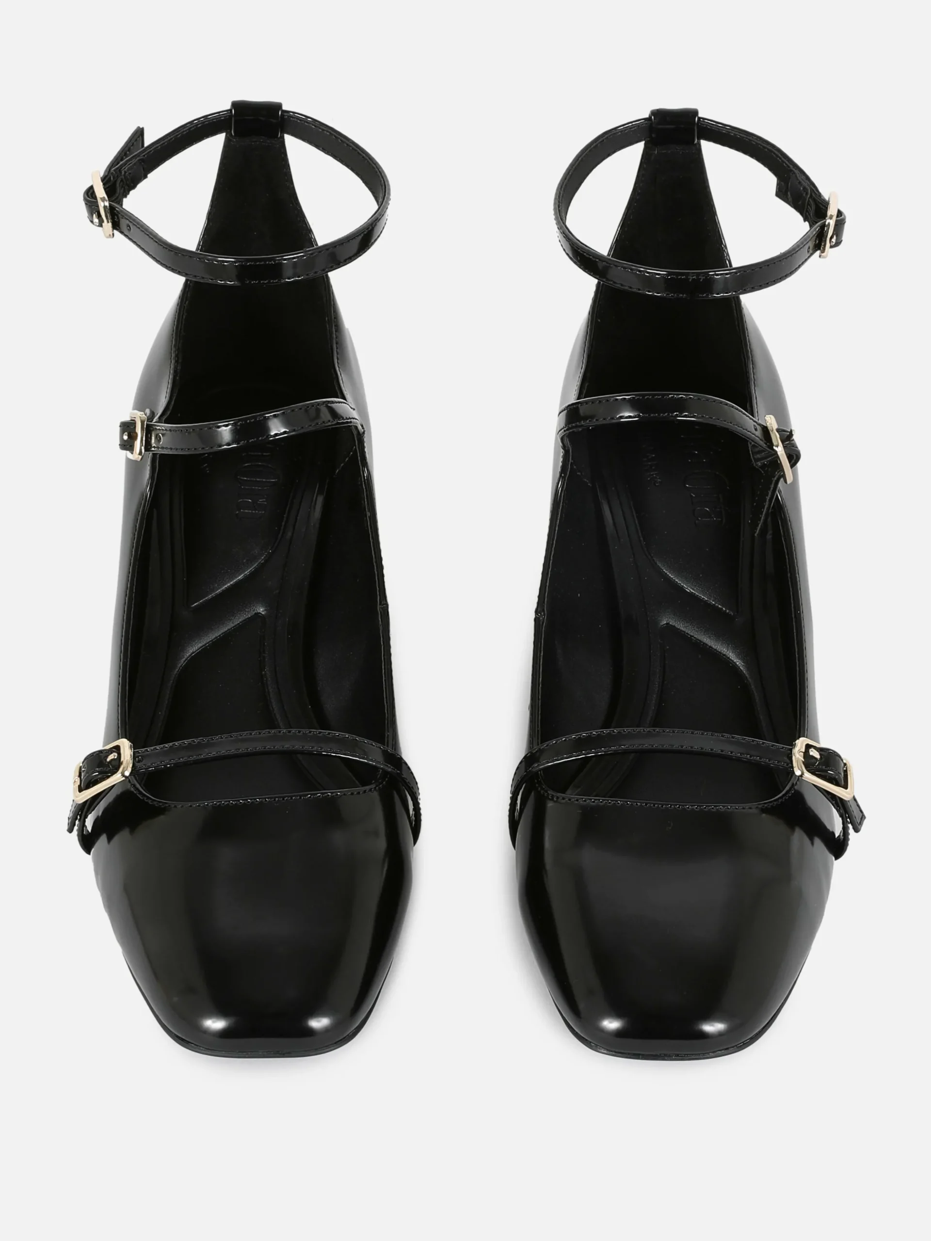 Sapatos Salto Alto Mary Jane Tira Tripla Rita Ora