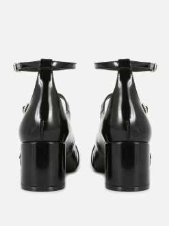 Sapatos Salto Alto Mary Jane Tira Tripla Rita Ora