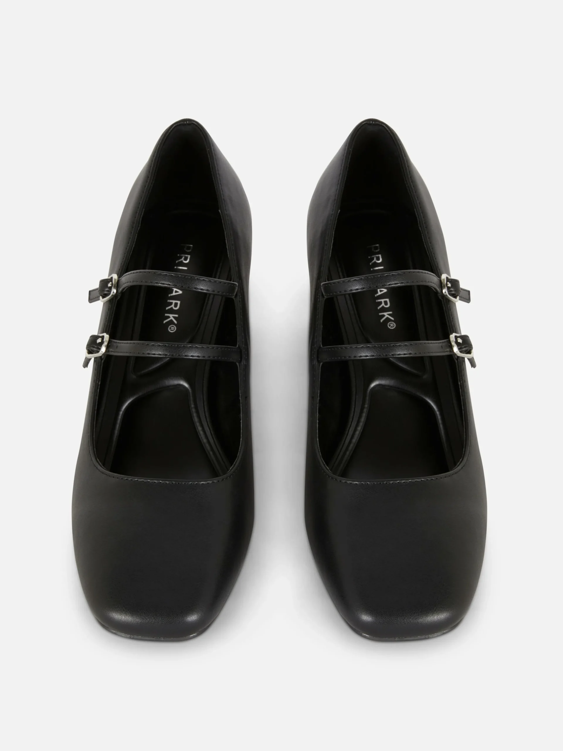 Sapatos Salto Mary Jane Imitação Pele