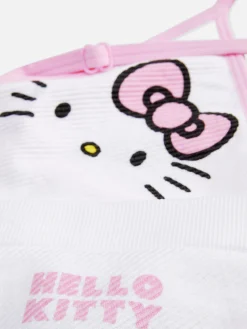 Sutiã Bralette Triângulo/tanga S/ Costuras Hello Kitty
