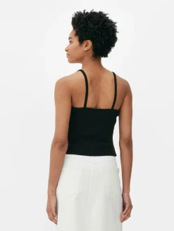 Top Alças Efeito Gola Padre