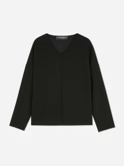 Top Manga Comprida Coord. Detalhe Costura