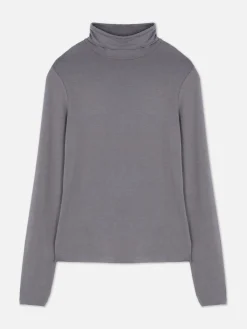 Top Manga Comprida Gola Alta